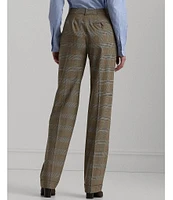 Lauren Ralph Lauren Glen Check Pleated Coordinating Stretch Wool Pants