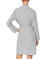 Lauren Ralph Lauren Jacquard Herringbone Knit Short Wrap Robe