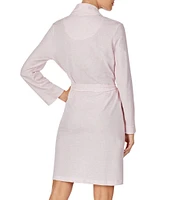 Lauren Ralph Lauren Jacquard Herringbone Knit Short Wrap Robe