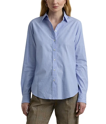 Lauren Ralph Lauren Point Collar Long Sleeve Button-Front Classic Fit Shirt