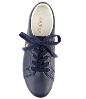 Lauren Ralph Lauren Jason II Logo Detail Leather Lace-Up Sneakers