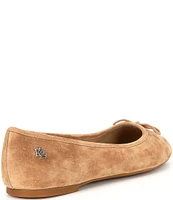 Lauren Ralph Lauren Jayna Bow Detail Suede Ballet Flats