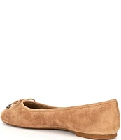 Lauren Ralph Lauren Jayna Bow Detail Suede Ballet Flats