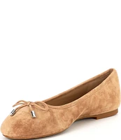 Lauren Ralph Lauren Jayna Bow Detail Suede Ballet Flats