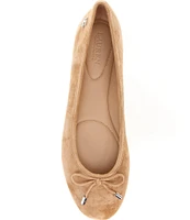 Lauren Ralph Lauren Jayna Bow Detail Suede Ballet Flats