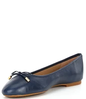 Lauren Ralph Lauren Jayna Bow Detail Leather Ballet Flats