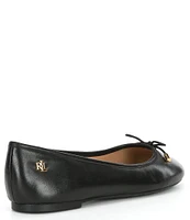 Lauren Ralph Lauren Jayna Leather Bow Ballet Flats