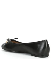 Lauren Ralph Lauren Jayna Leather Bow Ballet Flats