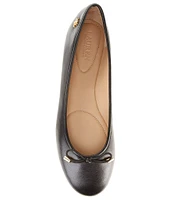 Lauren Ralph Lauren Jayna Leather Bow Ballet Flats