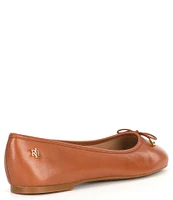 Lauren Ralph Lauren Jayna Leather Bow Ballet Flats