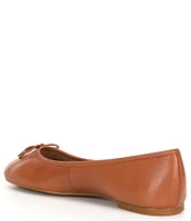 Lauren Ralph Lauren Jayna Leather Bow Ballet Flats