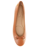 Lauren Ralph Lauren Jayna Leather Bow Ballet Flats