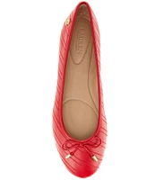 Lauren Ralph Lauren Jayna Stitched Leather Ballet Flats