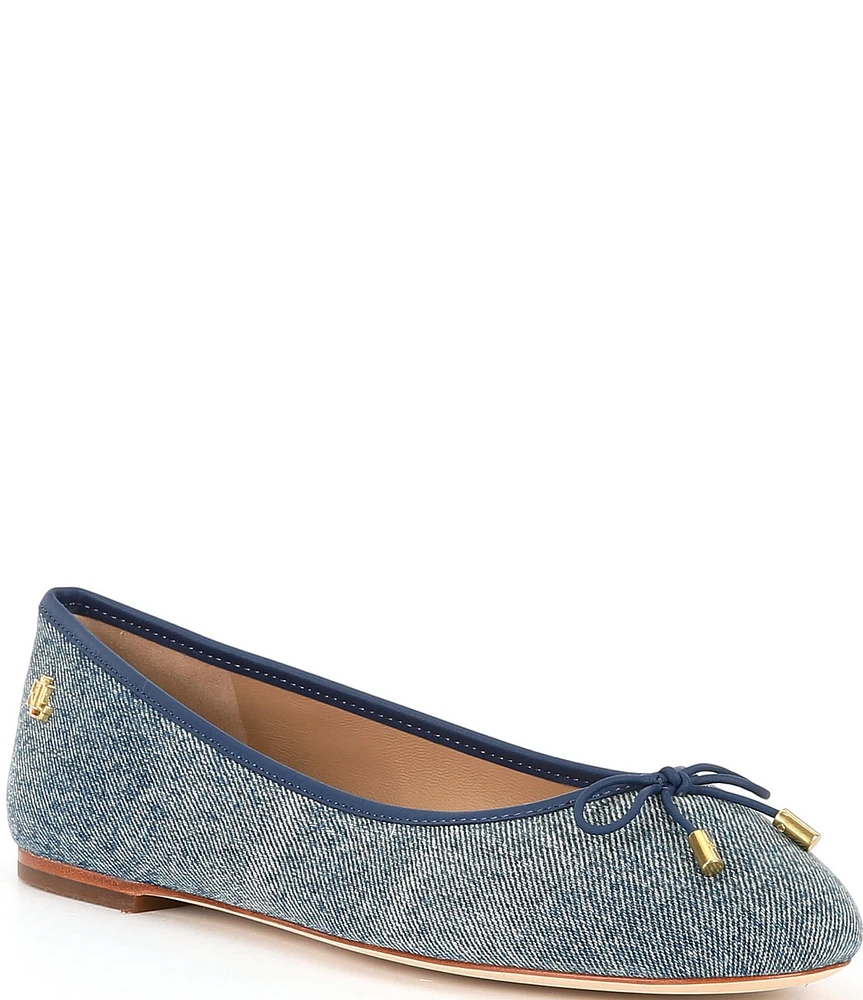 Lauren Ralph Lauren Jayna Washed Denim Ballet Flats