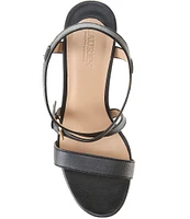 Lauren Ralph Lauren Kerri Burnished Leather Strappy Sandals