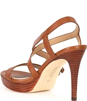 Lauren Ralph Lauren Kerri Burnished Leather Strappy Sandals