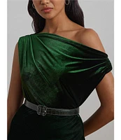 Lauren Ralph Lauren Stretch Velvet Off-the-Shoulder Blouse