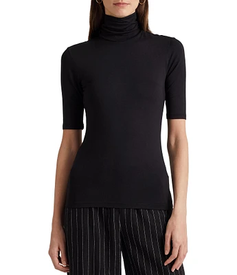 Lauren Ralph Lauren Knit Jersey Turtleneck Top