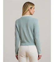 Lauren Ralph Lauren Knit V-Neck Long Sleeve Cardigan