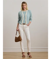 Lauren Ralph Lauren Knit V-Neck Long Sleeve Cardigan