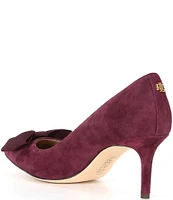 Lauren Ralph Lauren Lanette Bow-Trim Suede Pumps