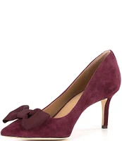 Lauren Ralph Lauren Lanette Bow-Trim Suede Pumps