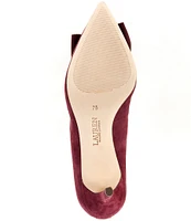 Lauren Ralph Lauren Lanette Bow-Trim Suede Pumps