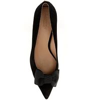 Lauren Ralph Lauren Lanette Bow-Trim Suede Pumps