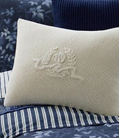 Lauren Ralph Lauren Lara Crest Embroidered Knit Throw Pillow