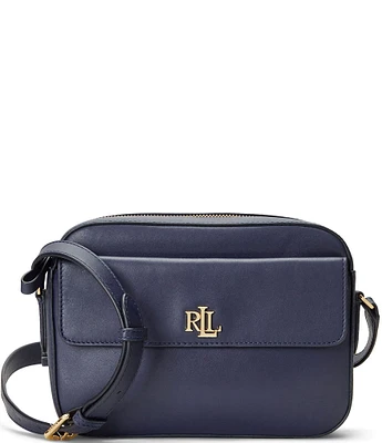 Lauren Ralph Lauren Leather Marcy Camera Crossbody Bag