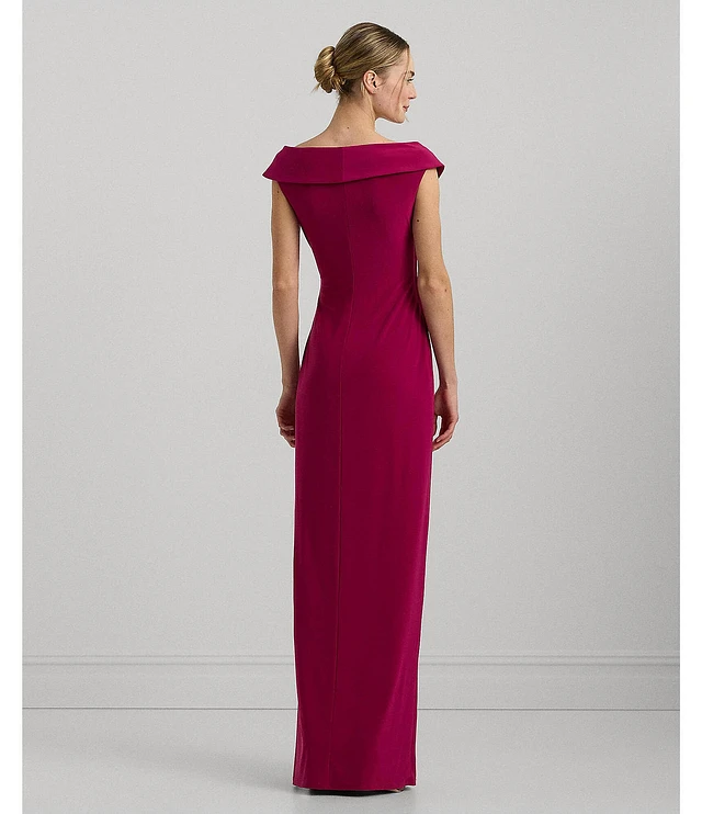 Lauren Ralph Lauren Leonidas V-Neck Cap Sleeve Twist Front Gown | Liberty Center Lauren Ralph Lauren Leonidas V-Neck Cap Sleeve Twist Front Gown | Liberty Center