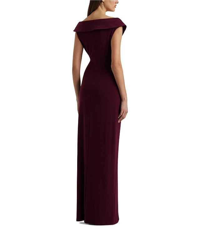 Lauren Ralph Lauren Leonidas V-Neck Cap Sleeve Twist Front Gown | Liberty  Center