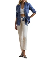 Lauren Ralph Lauren Lightweight Linen Notch Lapel Long Sleeve Blazer