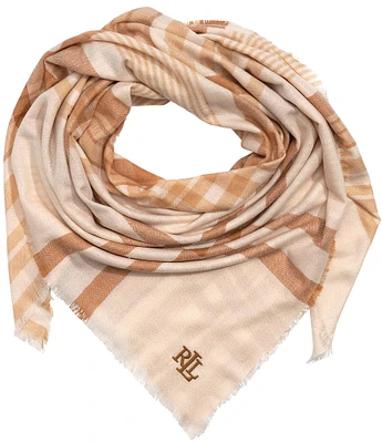 Lauren Ralph Lauren Lightweight Woven Plaid Square Scarf