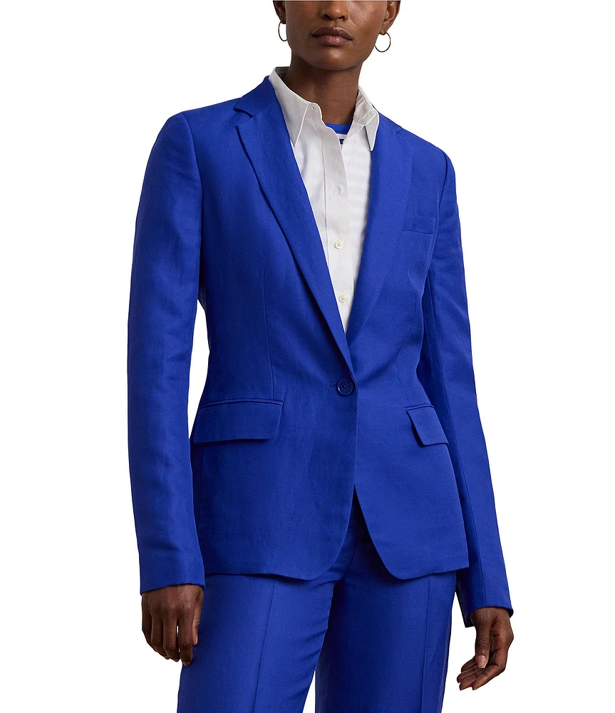Lauren Ralph Lauren Linen-Blend Twill One-Button Front Blazer