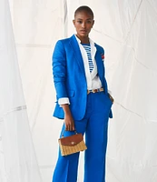 Lauren Ralph Lauren Linen-Blend Twill One-Button Front Blazer