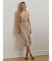 Lauren Ralph Lauren Linen Open Tie Front Long Sleeve Cardigan