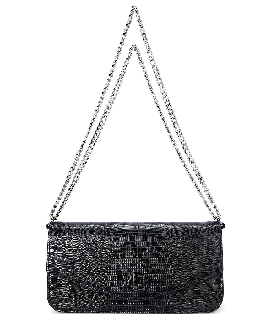 Lauren Ralph Lauren Lizard-Embossed Medium Sawyer Shoulder Bag