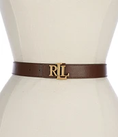 Lauren Ralph Lauren Logo 1.25#double; Reversible Crocodile-Embossed Leather Belt