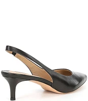 Lauren Ralph Lauren Lolah Burnished Leather Slingback Pumps