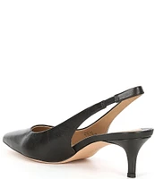 Lauren Ralph Lauren Lolah Burnished Leather Slingback Pumps