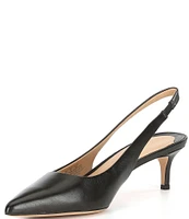 Lauren Ralph Lauren Lolah Burnished Leather Slingback Pumps