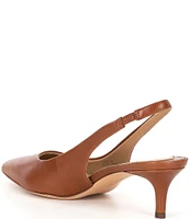 Lauren Ralph Lauren Lolah Burnished Leather Slingback Pumps