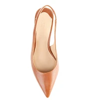 Lauren Ralph Lauren Lolah Burnished Leather Slingback Pumps