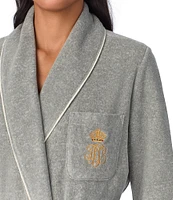 Lauren Ralph Lauren Long Shawl Collar Cozy Micro-Fleece Robe