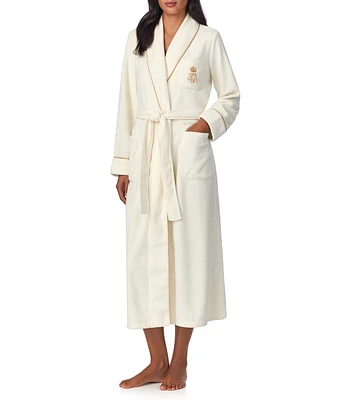 Lauren Ralph Lauren Long Shawl Collar Cozy Micro-Fleece Robe