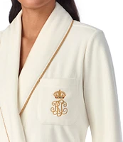 Lauren Ralph Lauren Long Shawl Collar Cozy Micro-Fleece Robe