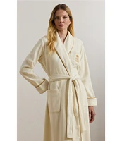 Lauren Ralph Lauren Long Shawl Collar Cozy Micro-Fleece Robe