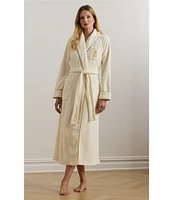 Lauren Ralph Lauren Long Shawl Collar Cozy Micro-Fleece Robe