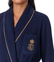 Lauren Ralph Lauren Long Shawl Collar Cozy Micro-Fleece Robe